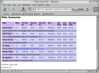 Main Screen - Summary Table